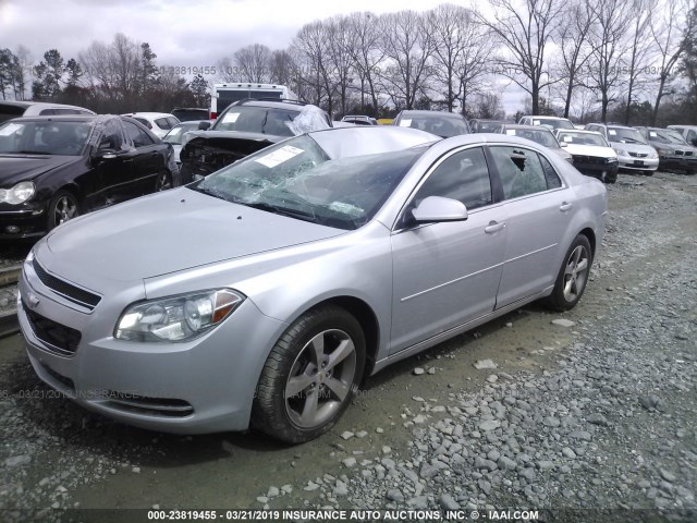 1G1ZC5E14BF224135 - 2011 CHEVROLET MALIBU 1LT ვერცხლისფერი ფოტო 2
