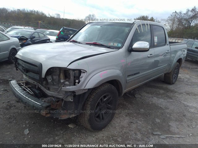 5TBDT44145S471133 - 2005 TOYOTA TUNDRA DOUBLE CAB SR5 GRAY photo 2