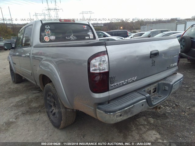 5TBDT44145S471133 - 2005 TOYOTA TUNDRA DOUBLE CAB SR5 GRAY photo 3