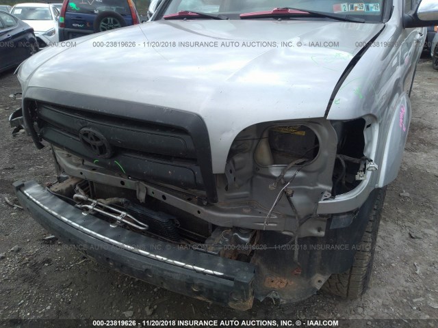 5TBDT44145S471133 - 2005 TOYOTA TUNDRA DOUBLE CAB SR5 GRAY photo 6