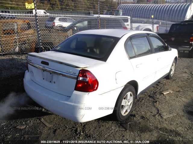 1G1ZT52855F277609 - 2005 CHEVROLET MALIBU LS WHITE photo 4