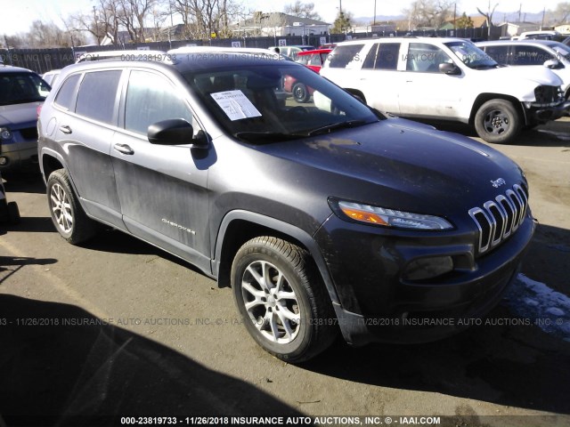 1C4PJMCS0EW138884 - 2014 JEEP CHEROKEE LATITUDE GRAY photo 1