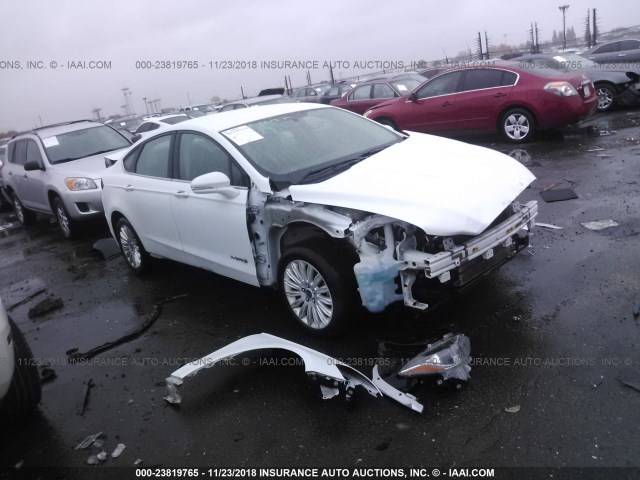 3FA6P0LU4DR380508 - 2013 FORD FUSION SE HYBRID WHITE photo 1