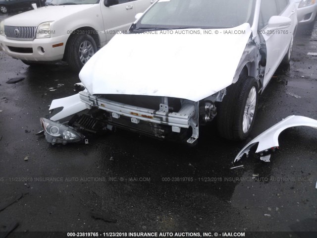 3FA6P0LU4DR380508 - 2013 FORD FUSION SE HYBRID WHITE photo 6