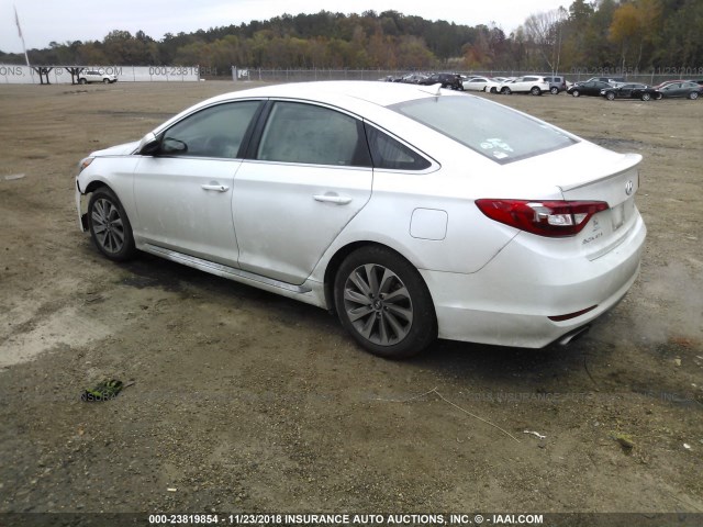 5NPE34AF6GH383236 - 2016 HYUNDAI SONATA SPORT/LIMITED WHITE photo 3