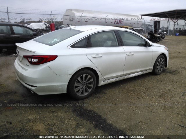 5NPE34AF6GH383236 - 2016 HYUNDAI SONATA SPORT/LIMITED WHITE photo 4