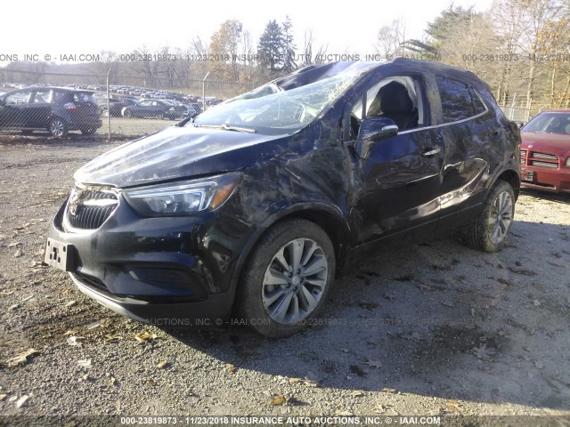 KL4CJASB0JB554587 - 2018 BUICK ENCORE PREFERRED Қара фото 2
