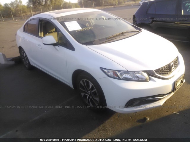 19XFB2F92DE278899 - 2013 HONDA CIVIC EXL WHITE photo 1