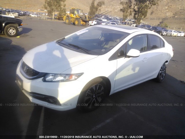 19XFB2F92DE278899 - 2013 HONDA CIVIC EXL WHITE photo 2