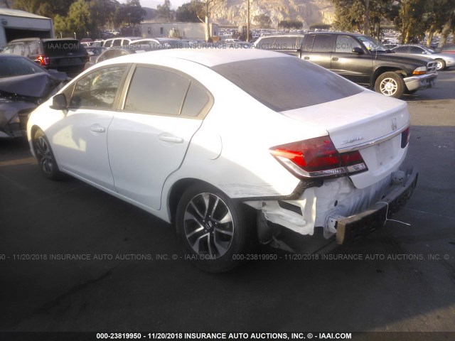 19XFB2F92DE278899 - 2013 HONDA CIVIC EXL WHITE photo 3