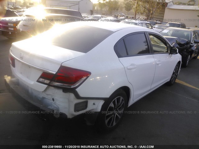 19XFB2F92DE278899 - 2013 HONDA CIVIC EXL WHITE photo 4