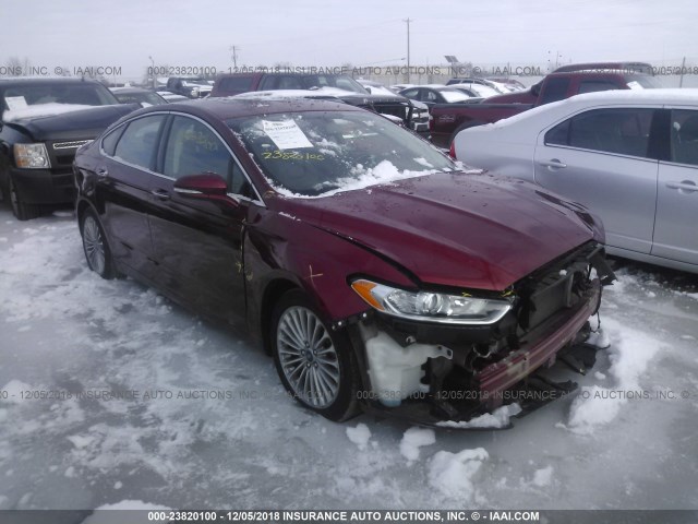 3FA6P0K90GR334031 - 2016 FORD FUSION TITANIUM RED photo 1