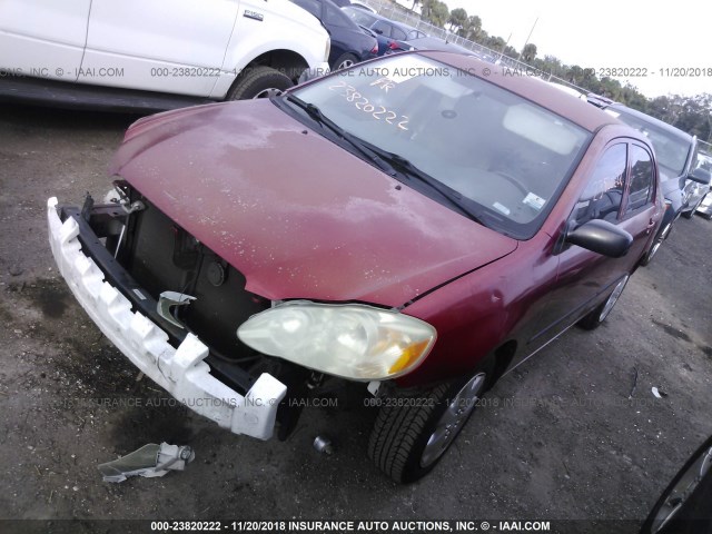 1NXBR32E66Z740867 - 2006 TOYOTA COROLLA CE/LE/S RED photo 2