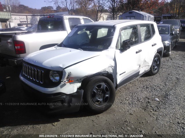 ZACCJAAT0FPB58096 - 2015 JEEP RENEGADE SPORT WHITE photo 2