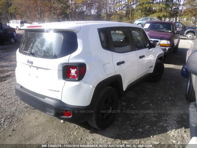 ZACCJAAT0FPB58096 - 2015 JEEP RENEGADE SPORT WHITE photo 4