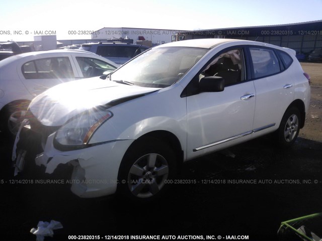 JN8AS5MT3CW274539 - 2012 NISSAN ROGUE S/SV WHITE photo 2