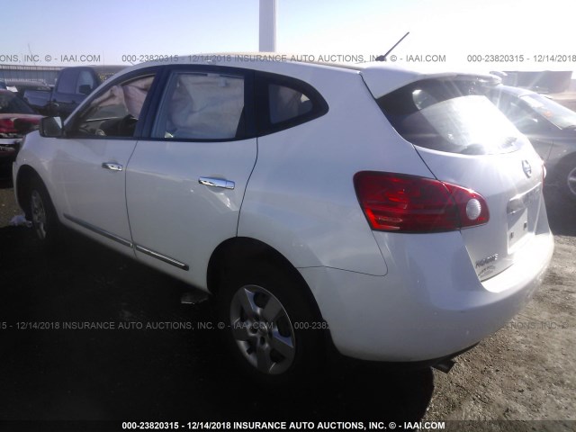 JN8AS5MT3CW274539 - 2012 NISSAN ROGUE S/SV WHITE photo 3