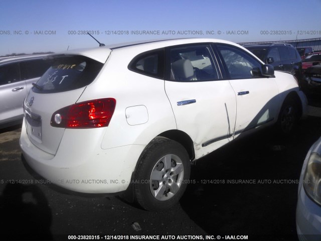 JN8AS5MT3CW274539 - 2012 NISSAN ROGUE S/SV WHITE photo 4