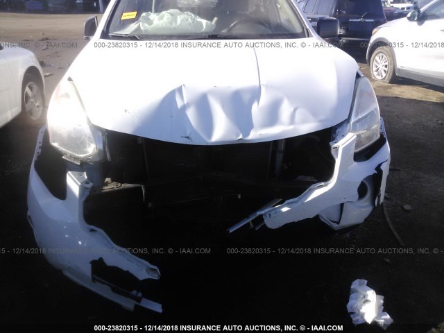 JN8AS5MT3CW274539 - 2012 NISSAN ROGUE S/SV WHITE photo 6