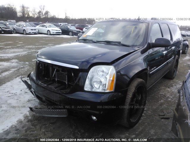 1GKFK66808J122601 - 2008 GMC YUKON XL DENALI BLACK photo 2