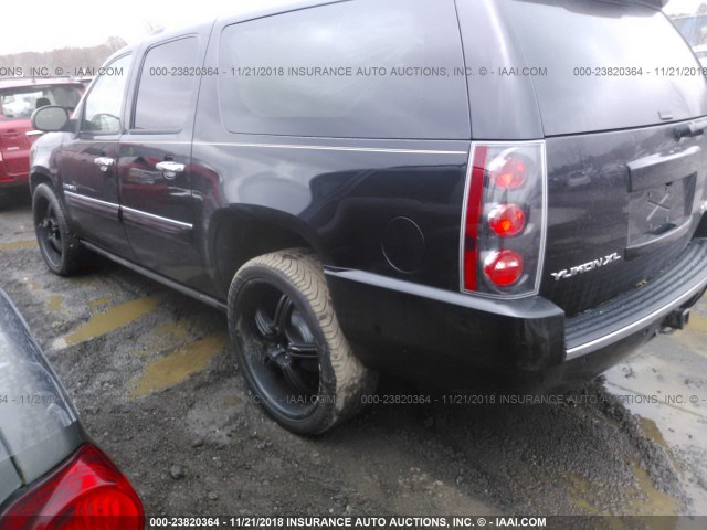 1GKFK66808J122601 - 2008 GMC YUKON XL DENALI BLACK photo 3