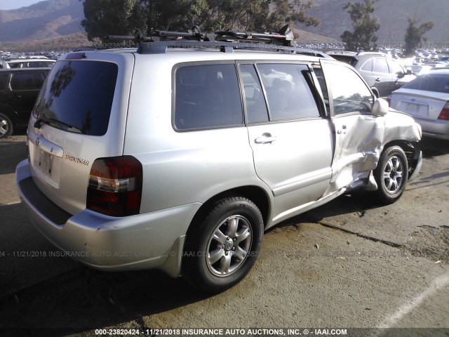 JTEDP21A260120421 - 2006 TOYOTA HIGHLANDER LIMITED SILVER photo 4