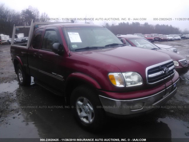 5TBBT48122S320384 - 2002 TOYOTA TUNDRA ACCESS CAB LIMITED RED photo 1