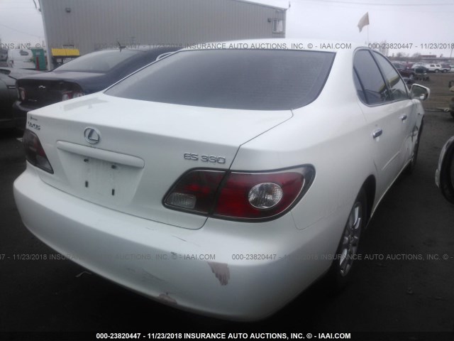 JTHBA30G745014084 - 2004 LEXUS ES 330 WHITE photo 4