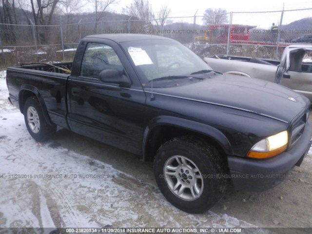 1D7FL16X03S210432 - 2003 DODGE DAKOTA SXT BLACK photo 1