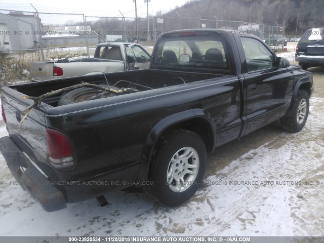 1D7FL16X03S210432 - 2003 DODGE DAKOTA SXT BLACK photo 4