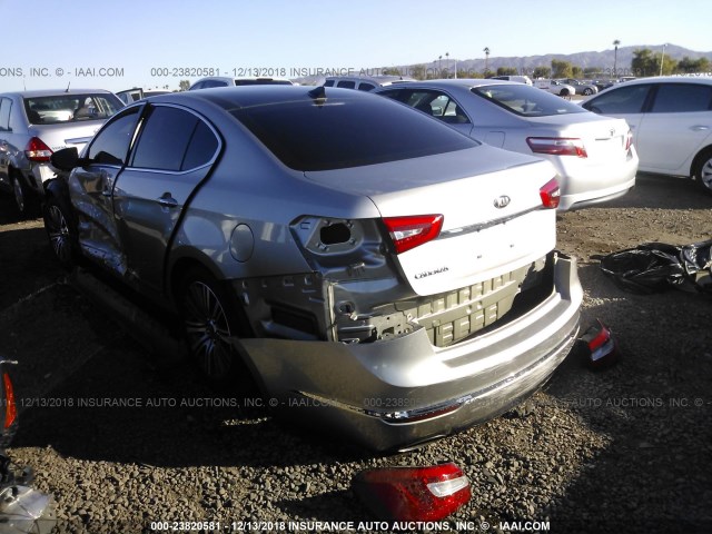 KNALN4D78E5145324 - 2014 KIA CADENZA PREMIUM/LIMITED TAN photo 3