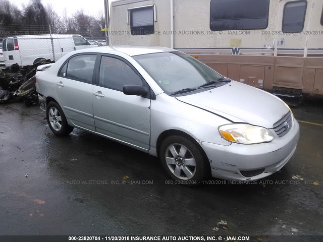 2T1BR32E03C147163 - 2003 TOYOTA COROLLA CE/LE/S SILVER photo 1