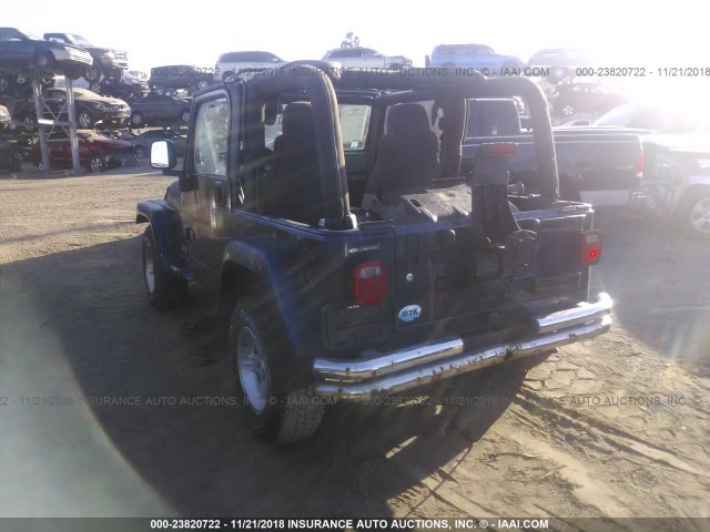 1J4FA39S05P363601 - 2005 JEEP WRANGLER X BLUE photo 3