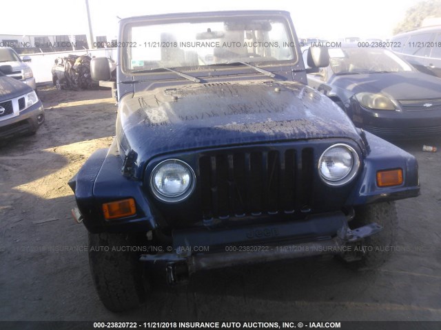 1J4FA39S05P363601 - 2005 JEEP WRANGLER X BLUE photo 6