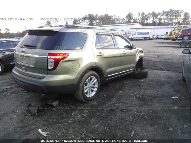 1FMHK7D88CGA11955 - 2012 FORD EXPLORER XLT GREEN photo 4