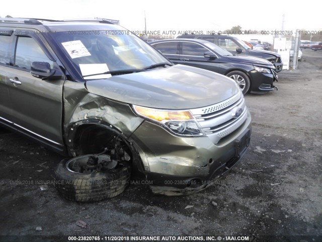 1FMHK7D88CGA11955 - 2012 FORD EXPLORER XLT GREEN photo 6