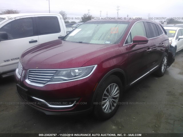 2LMPJ6KR8HBL41375 - 2017 LINCOLN MKX SELECT RED photo 2