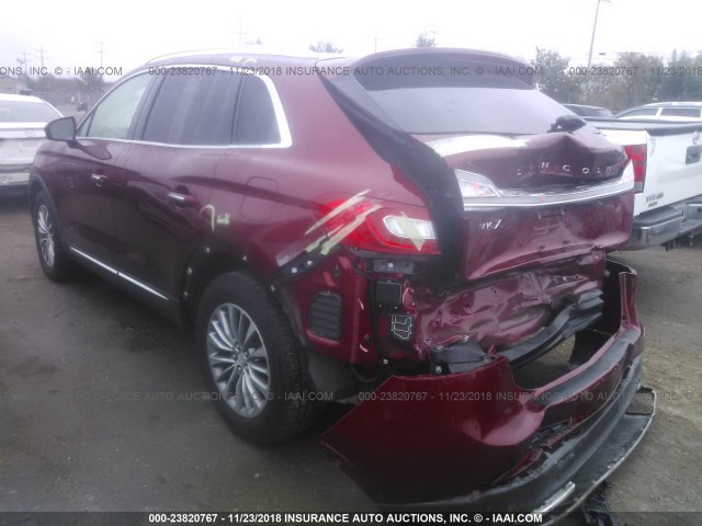 2LMPJ6KR8HBL41375 - 2017 LINCOLN MKX SELECT RED photo 3