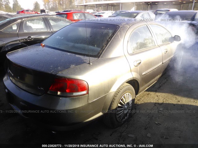 1C3EL46U11N582021 - 2001 CHRYSLER SEBRING LX GRAY photo 4