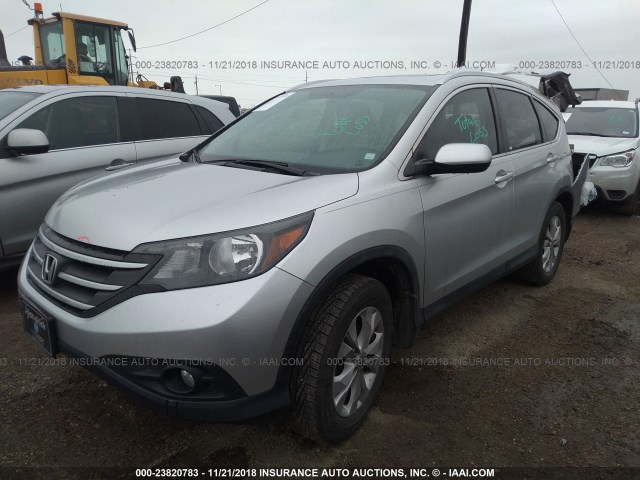 2HKRM3H75DH516054 - 2013 HONDA CR-V EXL SILVER photo 2