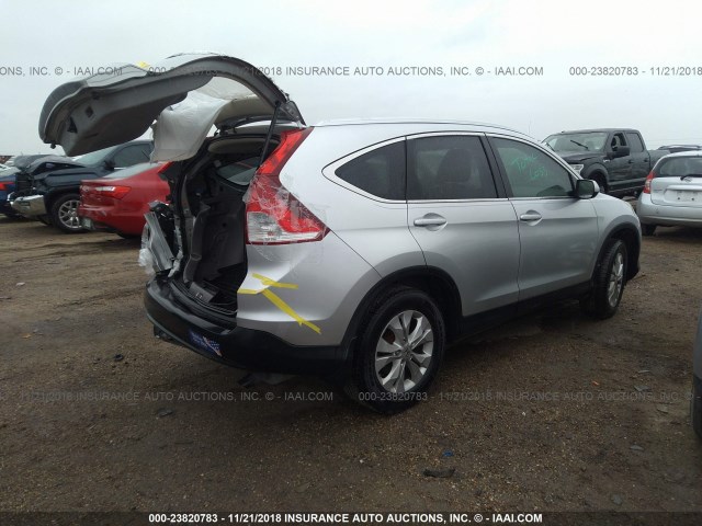 2HKRM3H75DH516054 - 2013 HONDA CR-V EXL SILVER photo 4