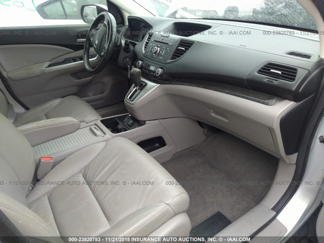 2HKRM3H75DH516054 - 2013 HONDA CR-V EXL SILVER photo 5