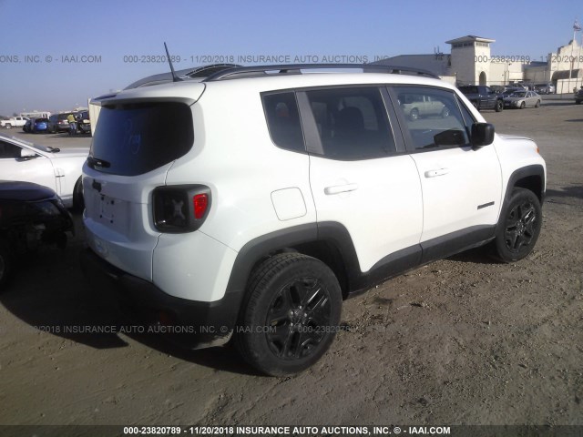 ZACCJBAB0JPJ18290 - 2018 JEEP RENEGADE SPORT WHITE photo 4