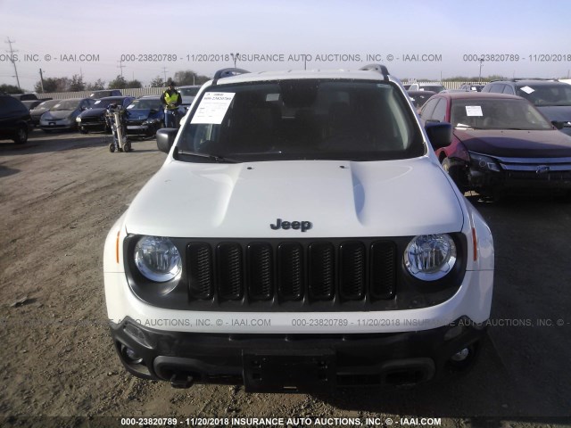 ZACCJBAB0JPJ18290 - 2018 JEEP RENEGADE SPORT WHITE photo 6