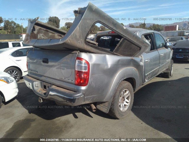 5TBDT44106S508583 - 2006 TOYOTA TUNDRA DOUBLE CAB SR5 SILVER photo 4