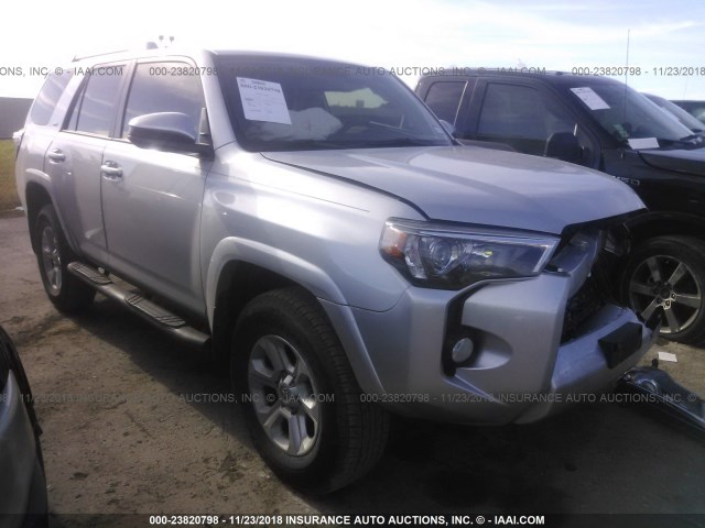 JTEBU5JR8G5392046 - 2016 TOYOTA 4RUNNER SR5 PREM/LTDL/TRAIL/TRD SILVER photo 1