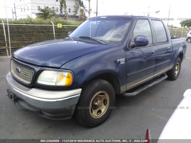 1FTRW076X3KB50691 - 2003 FORD F150 SUPERCREW BLUE photo 2