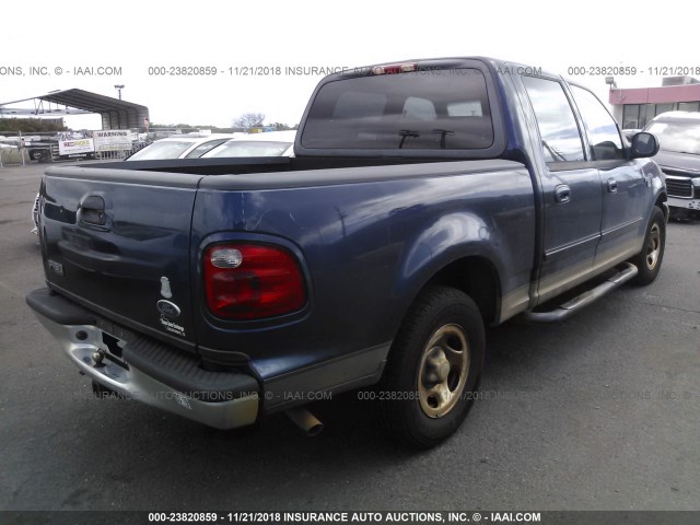 1FTRW076X3KB50691 - 2003 FORD F150 SUPERCREW BLUE photo 4