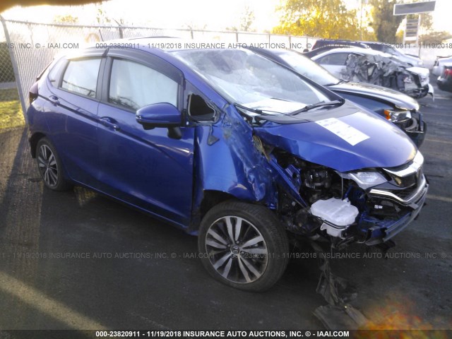 3HGGK5H85JM727103 - 2018 HONDA FIT EX/EXL BLUE photo 1