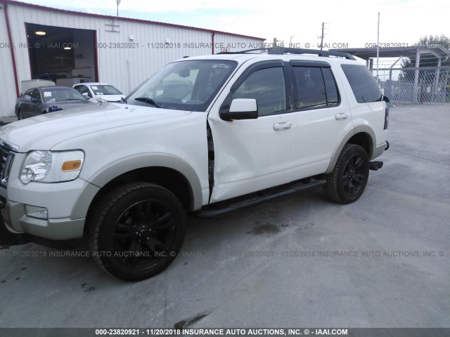 1FMEU84819UA06948 - 2009 FORD EXPLORER EDDIE BAUER WHITE photo 2